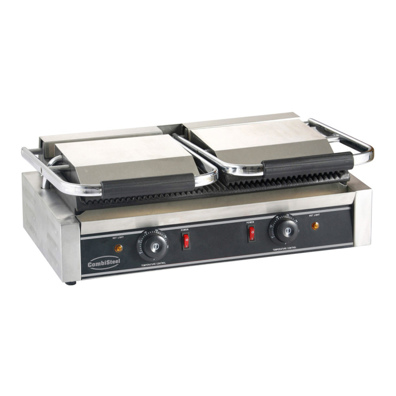 Grill Panini Double - Professional Quality Grooved Plates