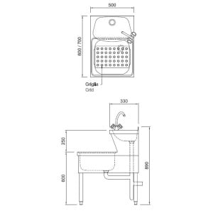 Edelstahl-Handwaschbecken - CombiSteel