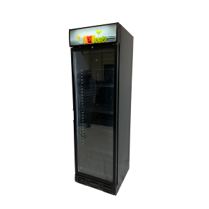 Armoire Réfrigérée à Boissons Noire à Porte Vitrée avec Canopée - 382 L