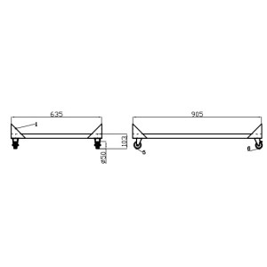 Support Saladette 2 Portes Combisteel | Accessoires inclus