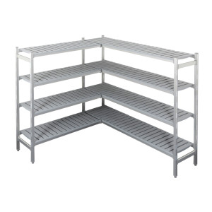 Eckregal für Kühlraum 1500 x 2400 x 2010 mm - L 1235 x T 450 mm - CombiSteel