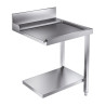 Loading Table with Shelf and Backsplash CombiSteel - L 700 x D 750 mm