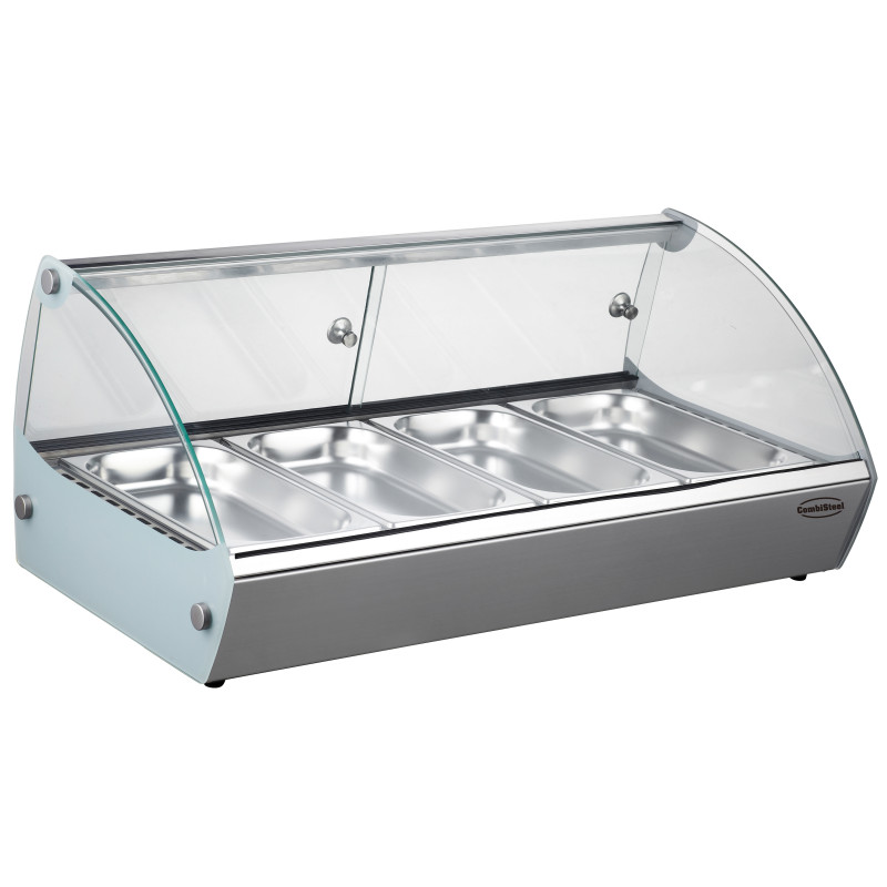 Verwarmde Vitrine om Neer te Zetten - 4 GN 1/3 - CombiSteel Verwarmde Vitrine om Neer te Zetten - 4 GN 1/3 - CombiSteel