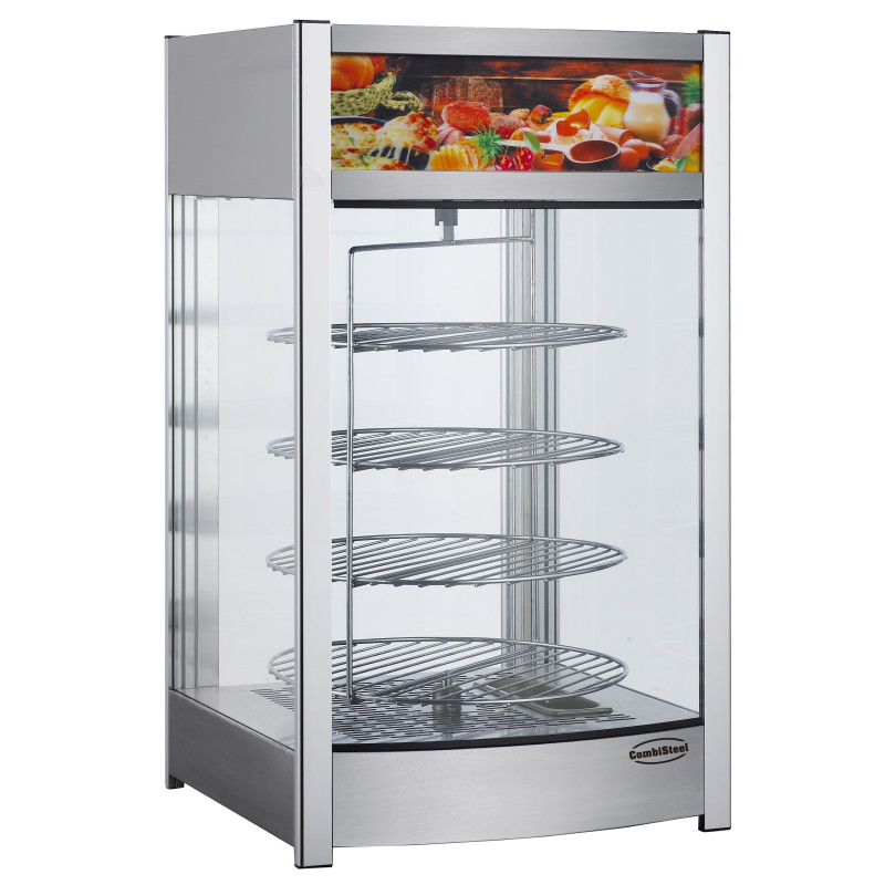 Vitrine Verwarmd Roterend om te Plaatsen - 97 L - CombiSteel