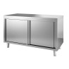 Edelstahl-Unterschrank mit 2 Türen - B 1200 x T 700 mm - CombiSteel