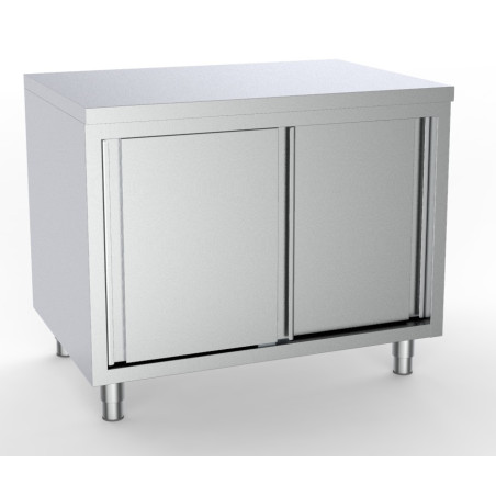 Edelstahl-Unterschrank mit 2 Türen - L 1400 x T 700 mm - CombiSteel