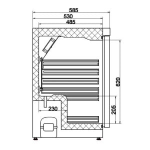 Mini-Kühlschrank Weiß - 130 L - CombiSteel