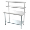 RVS Tafel met 2 Etages - L 1500 x D 600 mm - CombiSteel