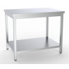 Stainless Steel Table with Shelf - L 2000 x D 600 mm