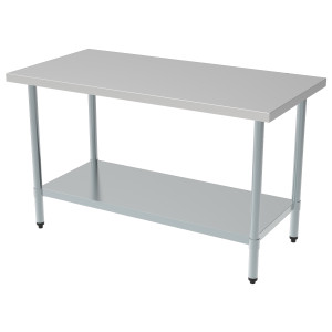 Inox Tafel met Plank 2000x700 mm - Kwaliteit CombiSteel