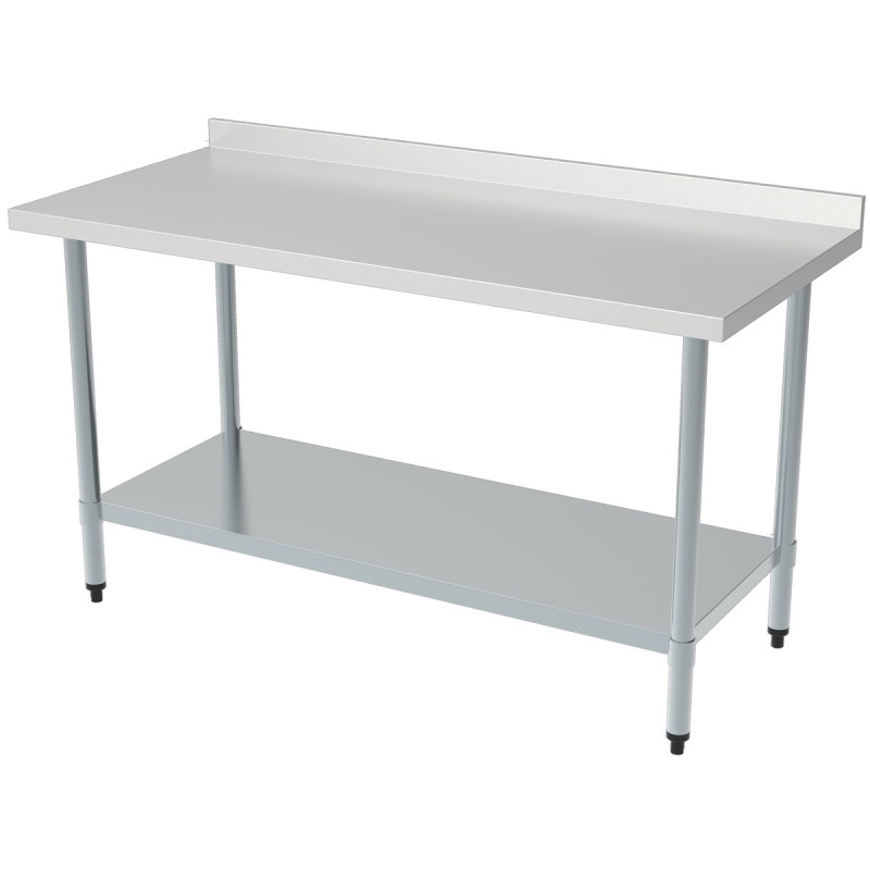 RVS Tafel met Achterwand en Plank - L 1800 x D 700 mm - CombiSteel RVS Tafel met Achterwand en Plank - L 1800 x D 700 mm - CombiSteel