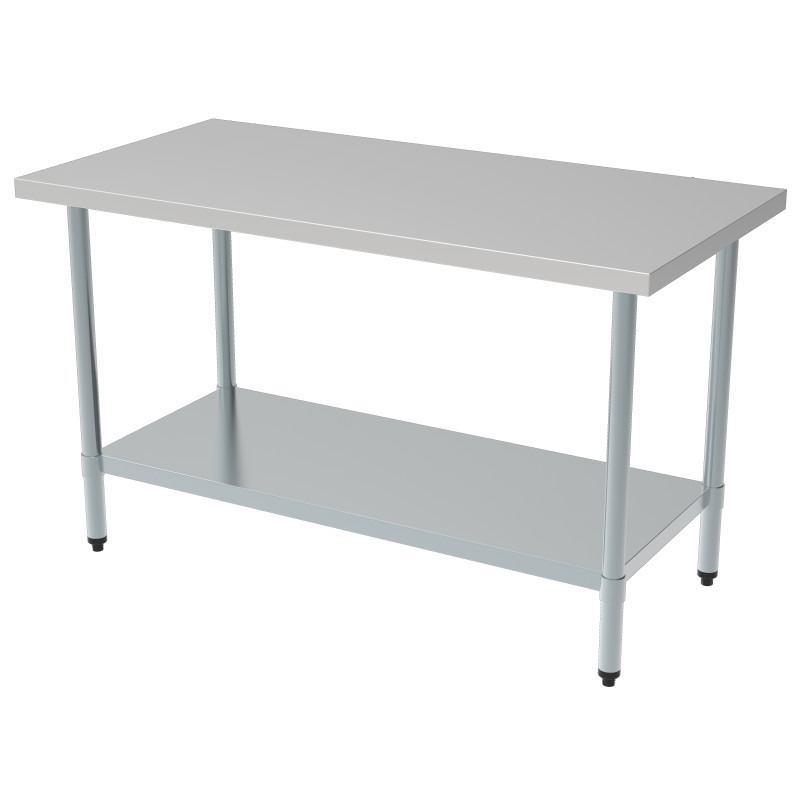 Table Inox avec Etagère - L 1800 x P 700 mm - Qualité Professionnelle