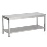 RVS Tafel met Plank - L 800 x D 600 mm - CombiSteel