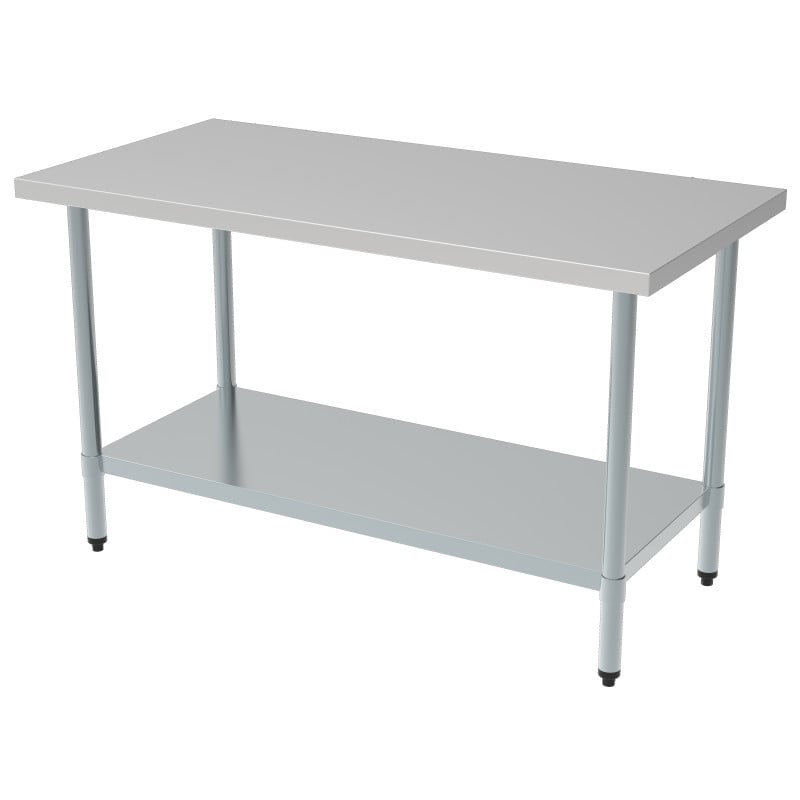 RVS Tafel met Plank - L 1000 x D 700 mm by CombiSteel: Praktisch & Robuust