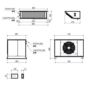 Positieve Koelunit - Koelkamer 18,97 tot 47,29 m³ - CombiSteel