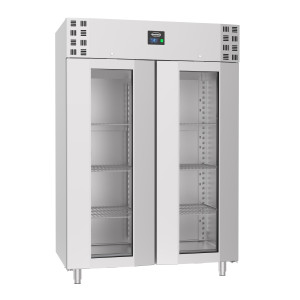 Edelstahl-Kühlschrank 1400 L - 2 Glastüren | CombiSteel