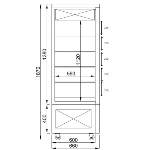 CombiSteel 400L refrigerated display case - Ideal for pastries