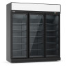 Zwarte Negatieve Koelvitrine - 3 Glazen Deuren - 1480 L - CombiSteel