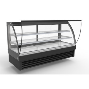 Koelvitrine met positieve temperatuur, gebogen, CombiSteel 400 L - Elegant en prestatiegericht