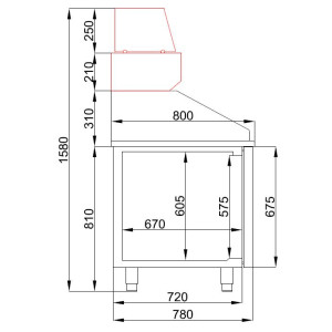 3-Door Pizza Cabinet - CombiSteel | Refrigerated 615L