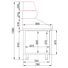 Pizza Meubel met 3 Deuren - 615 L - CombiSteel
