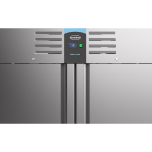 Negative Kühlschrank aus Edelstahl - 2 Volltüren - 1400 L - CombiSteel