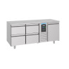 Professionele Positieve Koelwerkbank - 1 Deur, 4 Laden, 474 L - CombiSteel