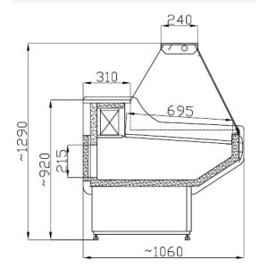 Positive Refrigerated Display Case Owen - CombiSteel - Professional and Elegant