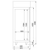 Negative Patisserie-Schrank aus Edelstahl - 850 L - CombiSteel
