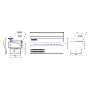 Positieve Koelvitrine Oscar - 0,7 m² - CombiSteel