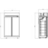 Negative Kühlvitrine - 2 Glastüren - 960 L - CombiSteel - Ideal für Frische und Kundenattraktivität