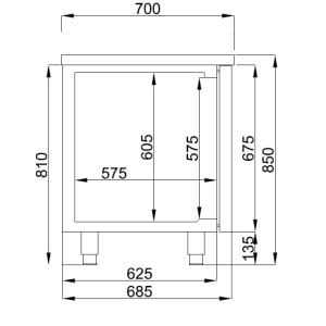 Positive Refrigerated Table GN 1/1 - 632 L CombiSteel