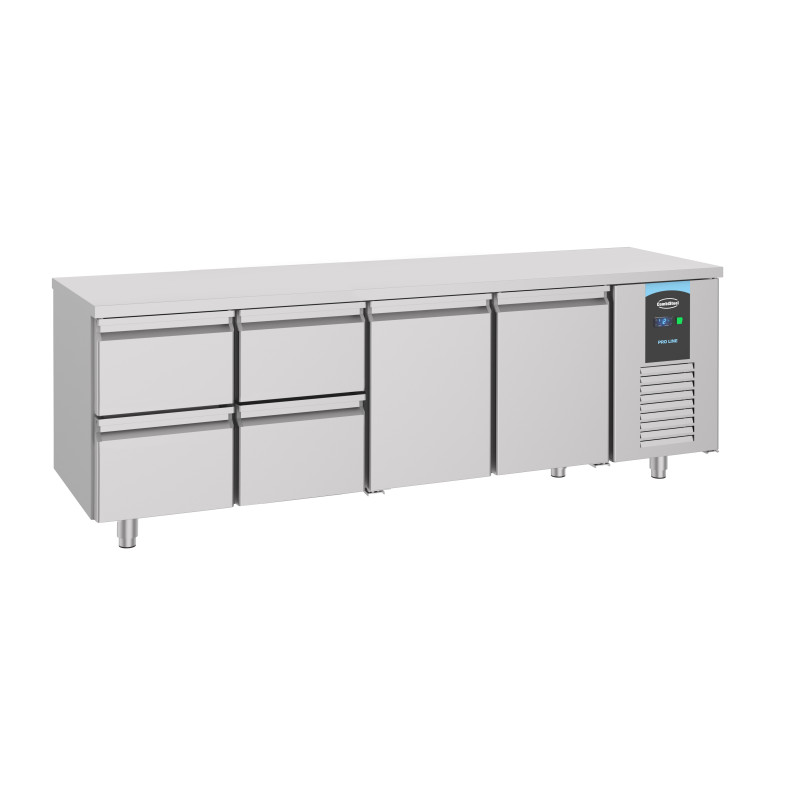 Positieve Koelwerkbank met 2 Deuren en 4 Laden - 632 L - CombiSteel Positieve Koelwerkbank met 2 Deuren en 4 Laden - 632 L - CombiSteel