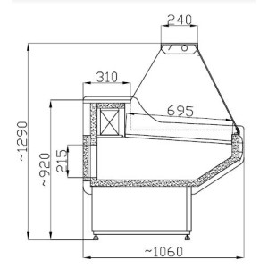 Positive Refrigerated Display Owen - 1 m² - CombiSteel