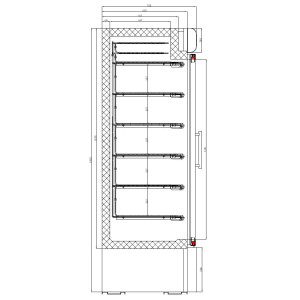 Negatieve koelkast met 2 glazen deuren 1079 L Combisteel - Professioneel restauratie