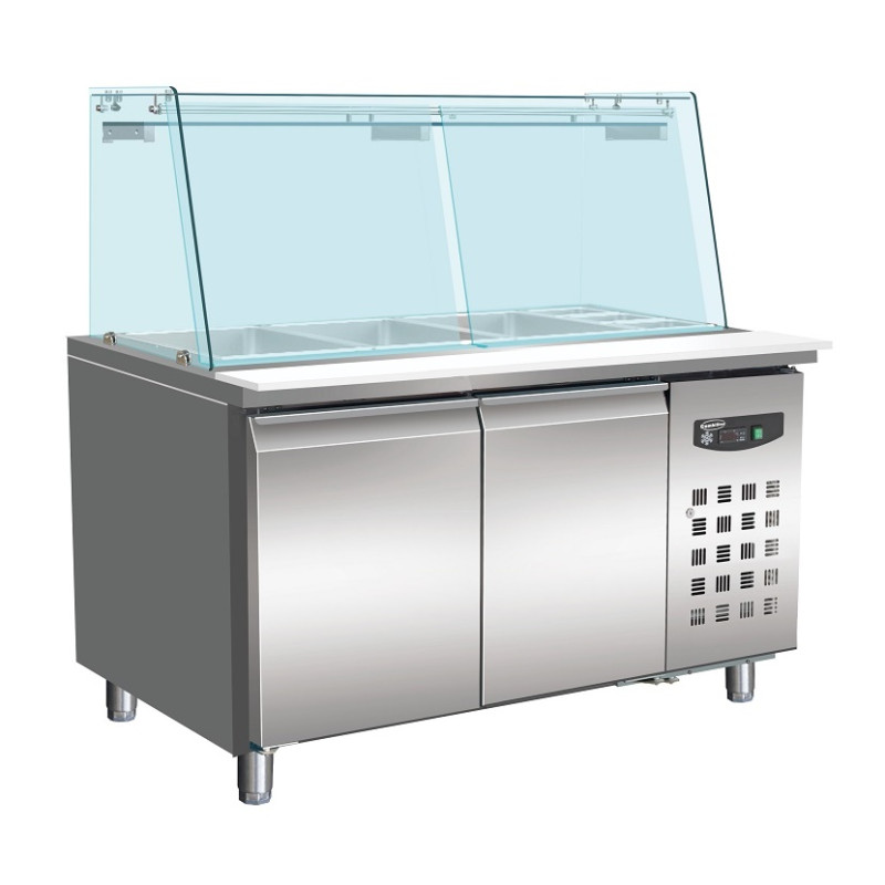 Positive Kühltisch mit 2 Türen - 314 L - 3 GN 1/1 und 3 GN 1/6 - CombiSteel Positive Kühltisch mit 2 Türen - 314 L - 3 GN 1/1 und 3 GN 1/6 - CombiSteel