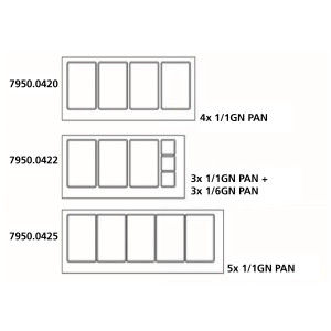 Positive Kühltisch mit 2 Türen - 314 L - 3 GN 1/1 und 3 GN 1/6 - CombiSteel