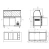 Positive Kühltisch mit 2 Türen - 314 L - 3 GN 1/1 und 3 GN 1/6 - CombiSteel