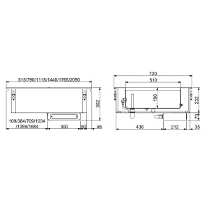 Bain-Marie Drop-In CombiSteel 3/1 | Manual Water Filling