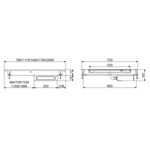 Drop-In Vitroceramic Hot Plate - CombiSteel: Power 1355W, Dimensions 1115x720mm