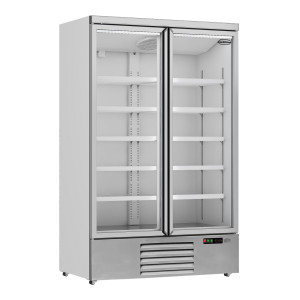 Positive Stainless Steel Refrigerated Cabinet 2 Glass Doors 1000 L CombiSteel