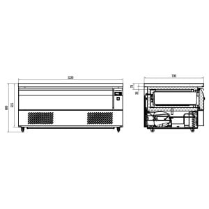 Positive and Negative Refrigerated Base - Stainless Steel - CHR Storage