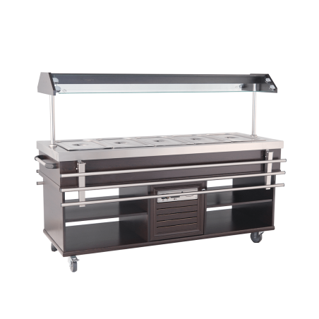 Buffet Warm CombiSteel - Edelstahl GN 1/1 & LED-Beleuchtung