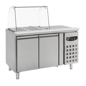 Saladette Kühltisch mit 2 Türen - 2 GN 1/1 - CombiSteel