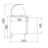 Saladette Réfrigérée 2 Portes - GN 1/1 CombiSteel en Acier Inoxydable