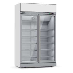 Positieve Koelvitrine met 2 Glazen Deuren - 1000 L - CombiSteel