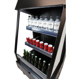 Positive Refrigerated Display Case Combisteel - 165L in Black | Professional Refrigerator