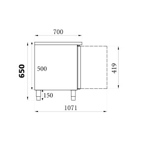 Positive Kühltisch GN 1/1 mit 4 Türen - CombiSteel