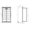 Positieve Koelkastkast - 2 Glazen Deuren - 785 L - CombiSteel