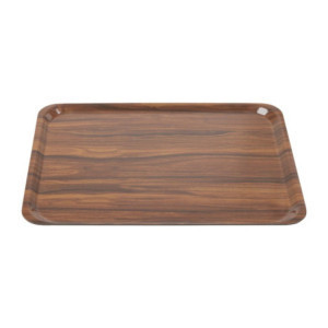 Smooth Laminated Tray Capri Walnut - 460 x 360 mm - Set of 24 - Cambro